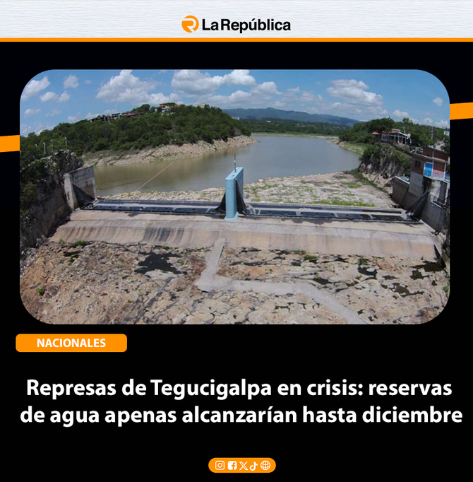 Represas de Tegucigalpa en crisis: reservas de agua apenas alcanzarían hasta diciembre - Cover Image
